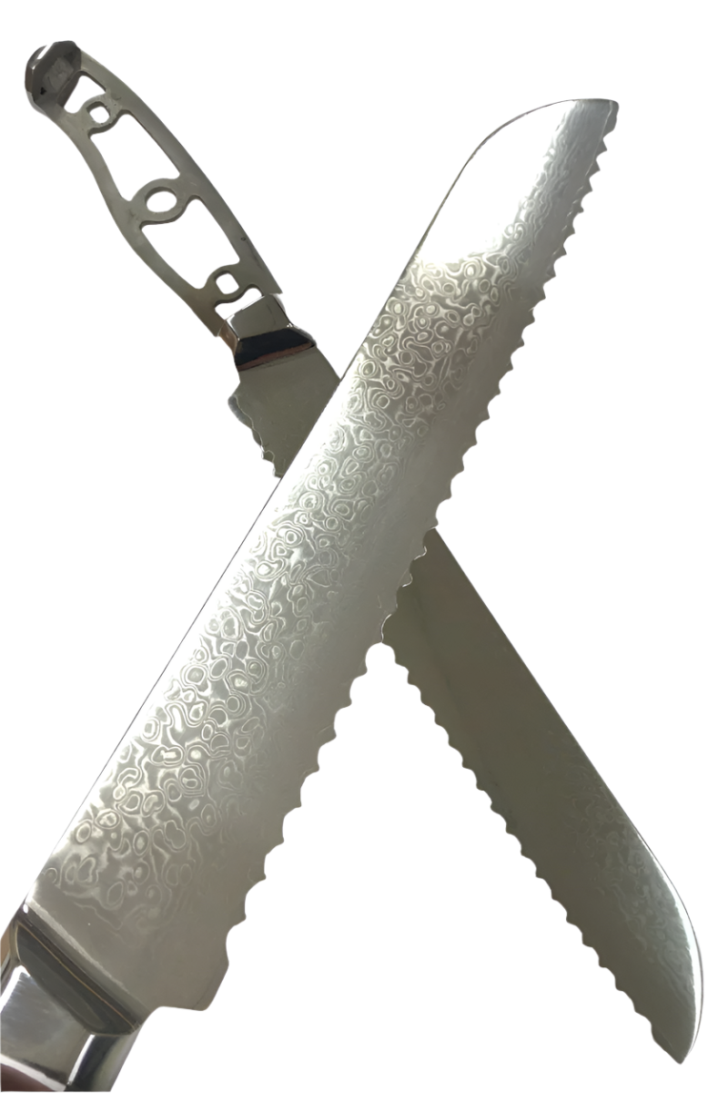 Lame de couteau à pain - Couteau de chef damas VG10