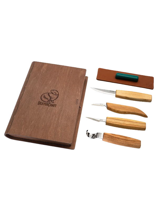 Jeu de 4 gouges de sculpture sur bois S09 en coffret