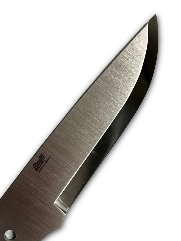 Lame de couteau Brisa Trapper 95 Scandi N690 en acier inoxydable