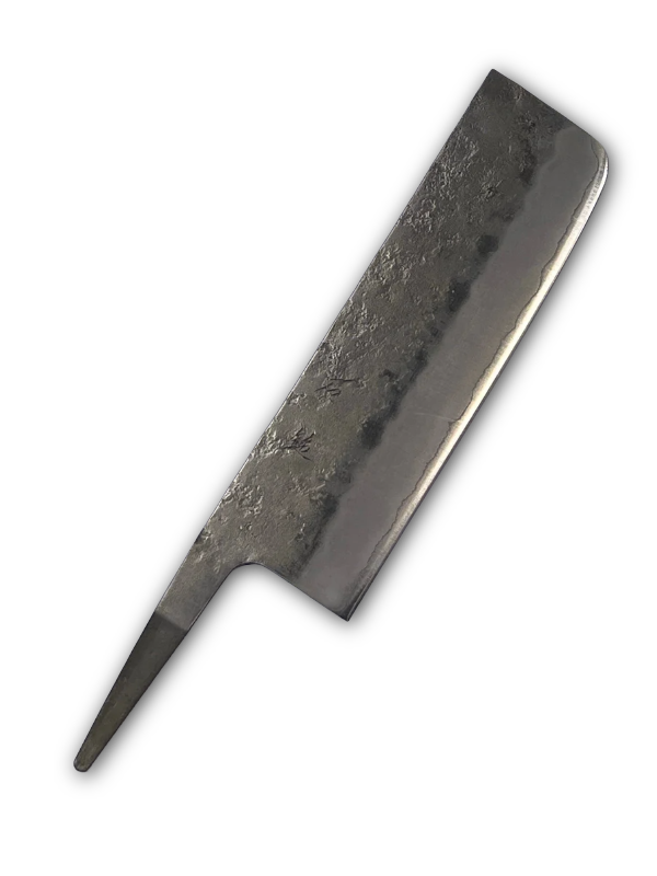 Lame de couteau japonaise forgée à la main Nakiri 165 Silver3