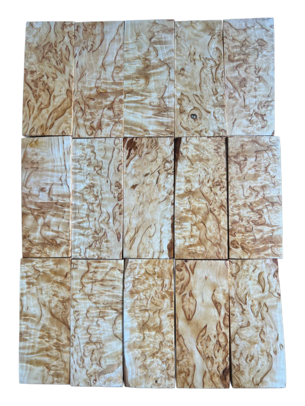 Naturel Bouleau verruqueux Bouleau madré Extra large env. 40x50x120mm