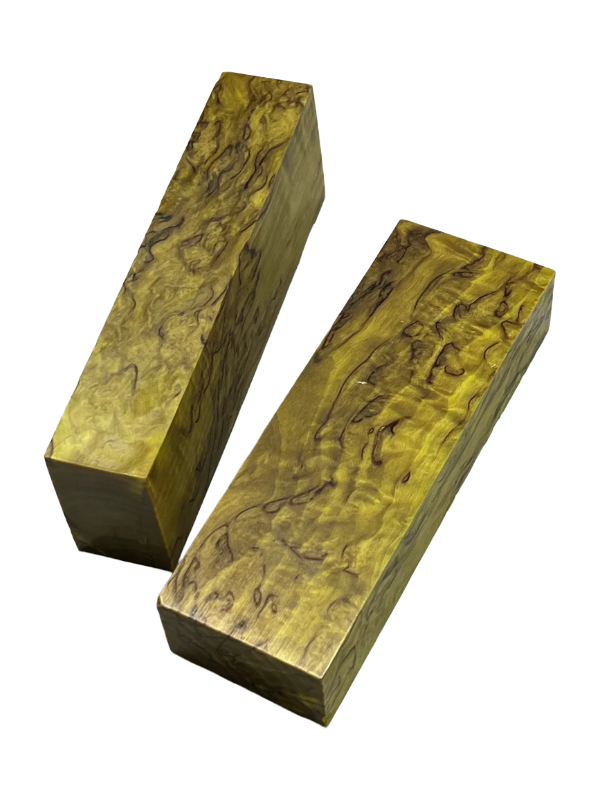 Bouleau madré citronnier - Bloc pour manche stabilisé