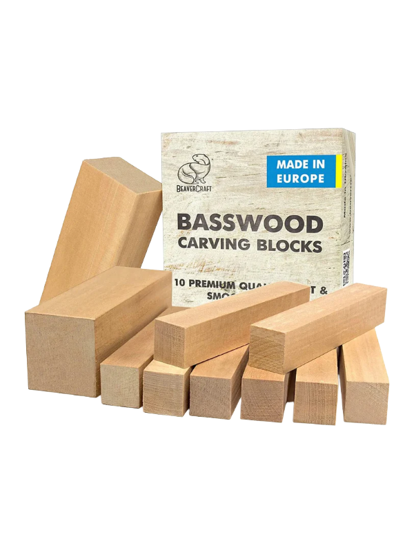 Blocs de tilleul pour sculpture, lot de 10
