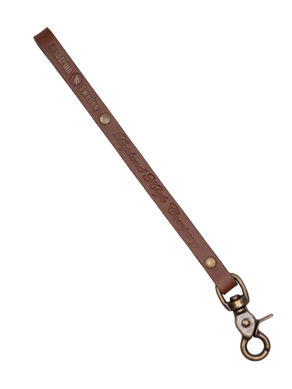 Lanière en cuir Casström avec boucle en laiton, Cognac