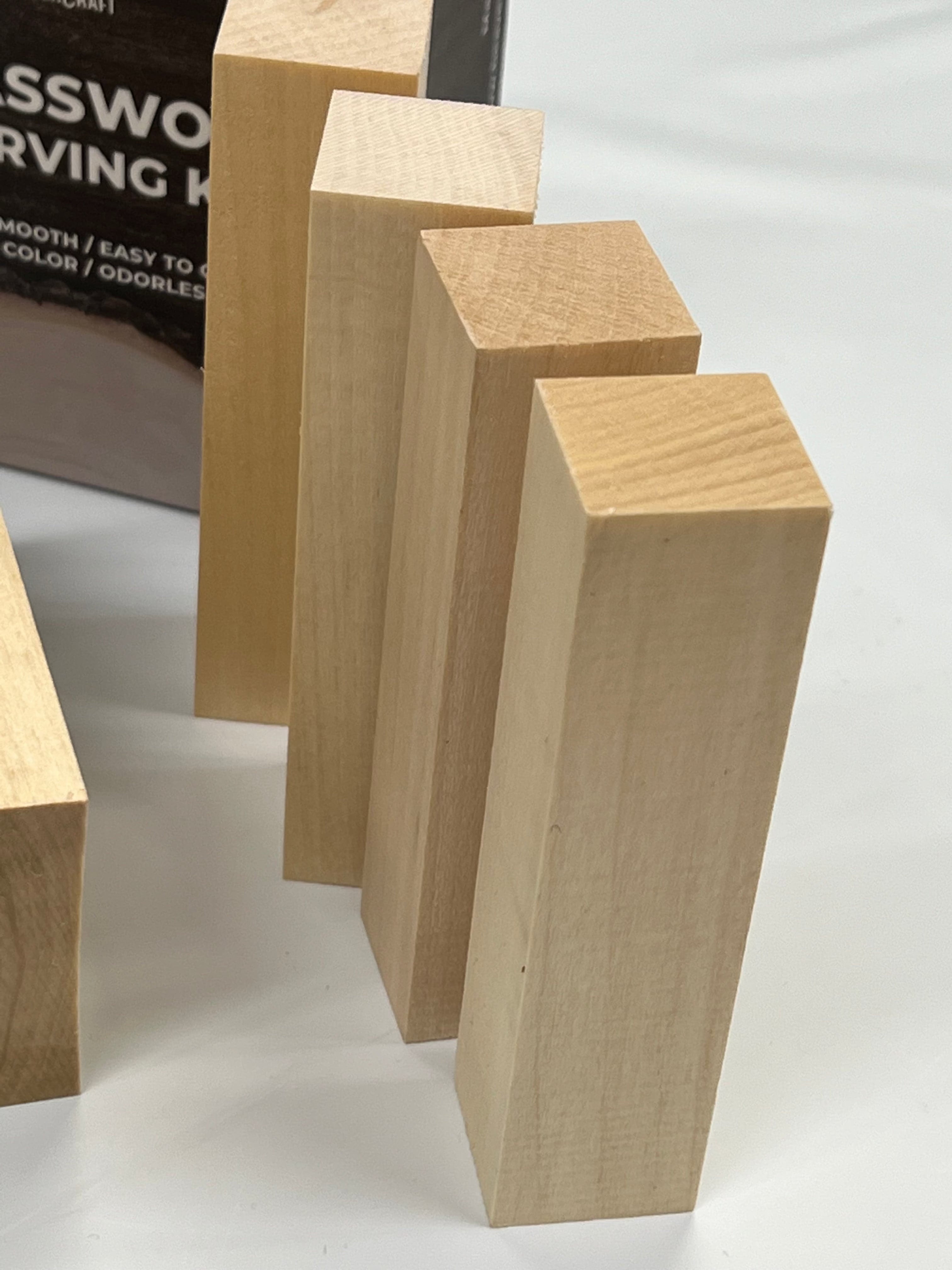 Blocs de bois de tilleul pour sculpture BW5, lot de 5 de Beaver Craft