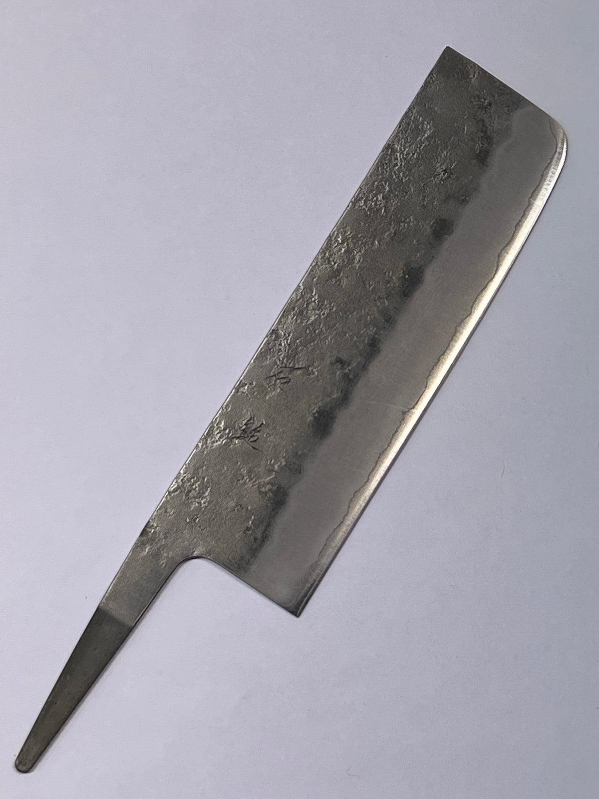 Lame de couteau japonaise forgée à la main Nakiri 165 Silver3