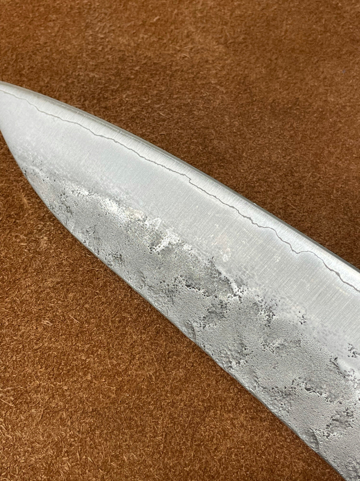 Lame de couteau japonaise forgée à la main Gyuto 240 Silver3